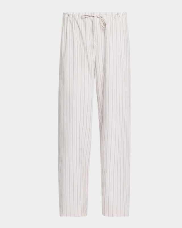 Hypnosta Striped Straight-Leg Drawstring Pants